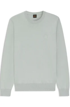Pullover aus Baumwoll-Mix mit Logo-Patch