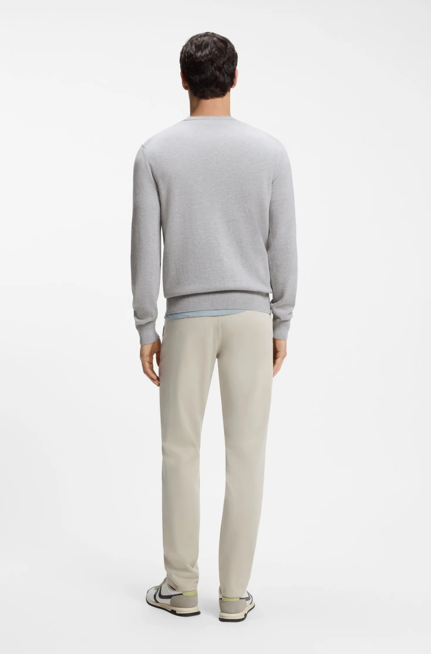 Pullover aus Baumwoll-Mix mit Logo-Patch