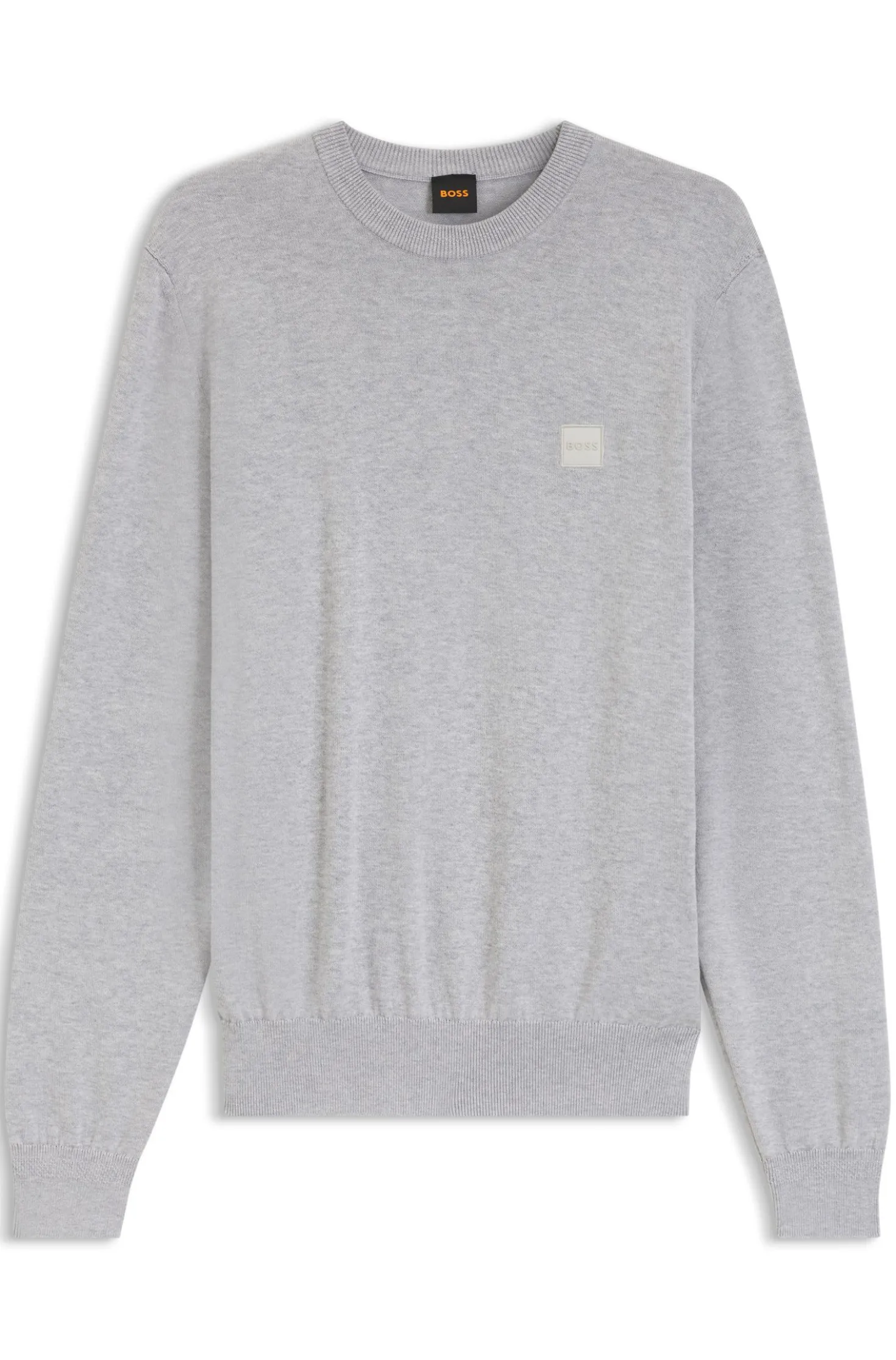 Pullover aus Baumwoll-Mix mit Logo-Patch