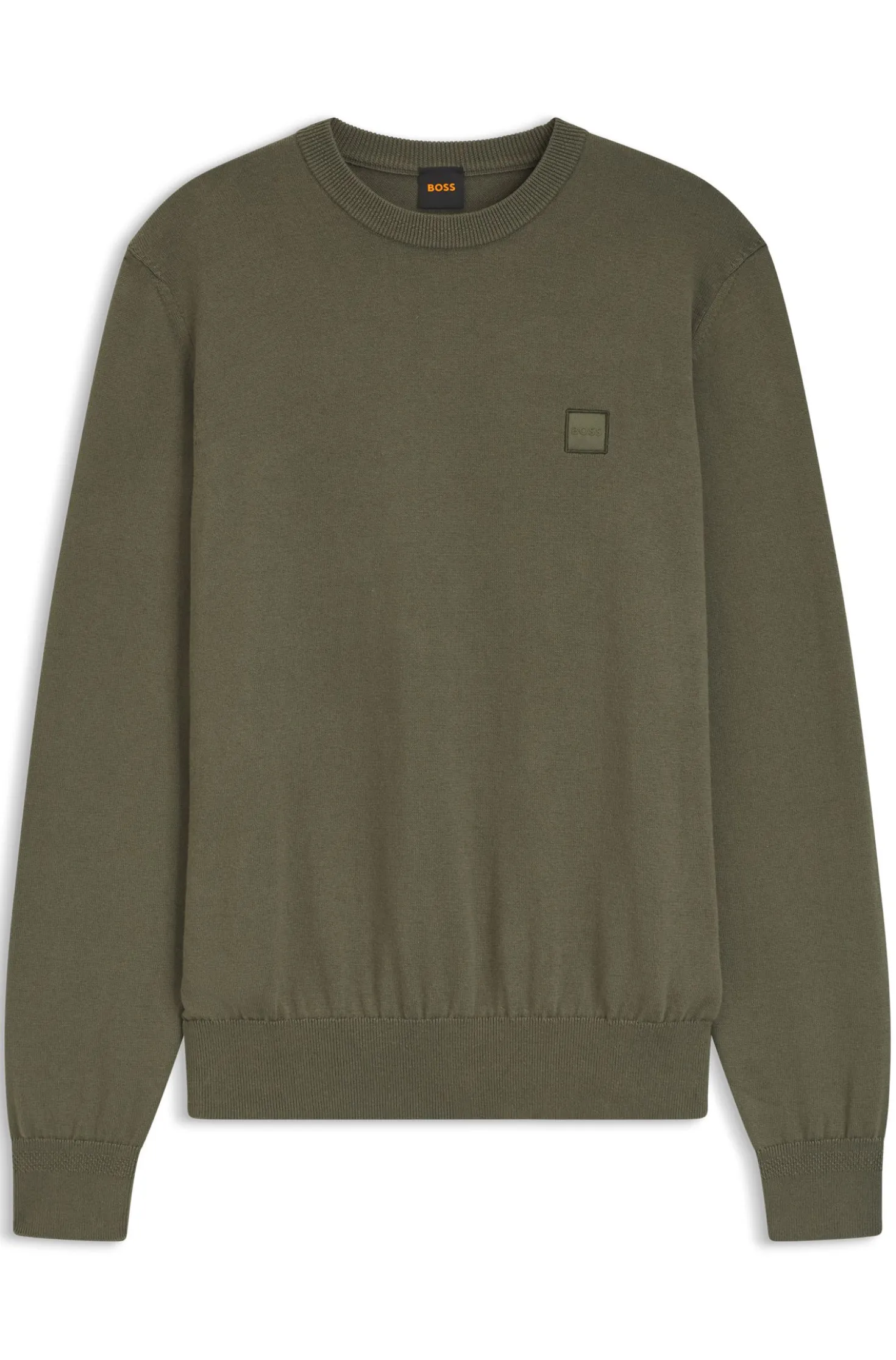Pullover aus Baumwoll-Mix mit Logo-Patch
