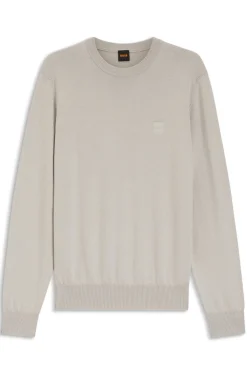Pullover aus Baumwoll-Mix mit Logo-Patch