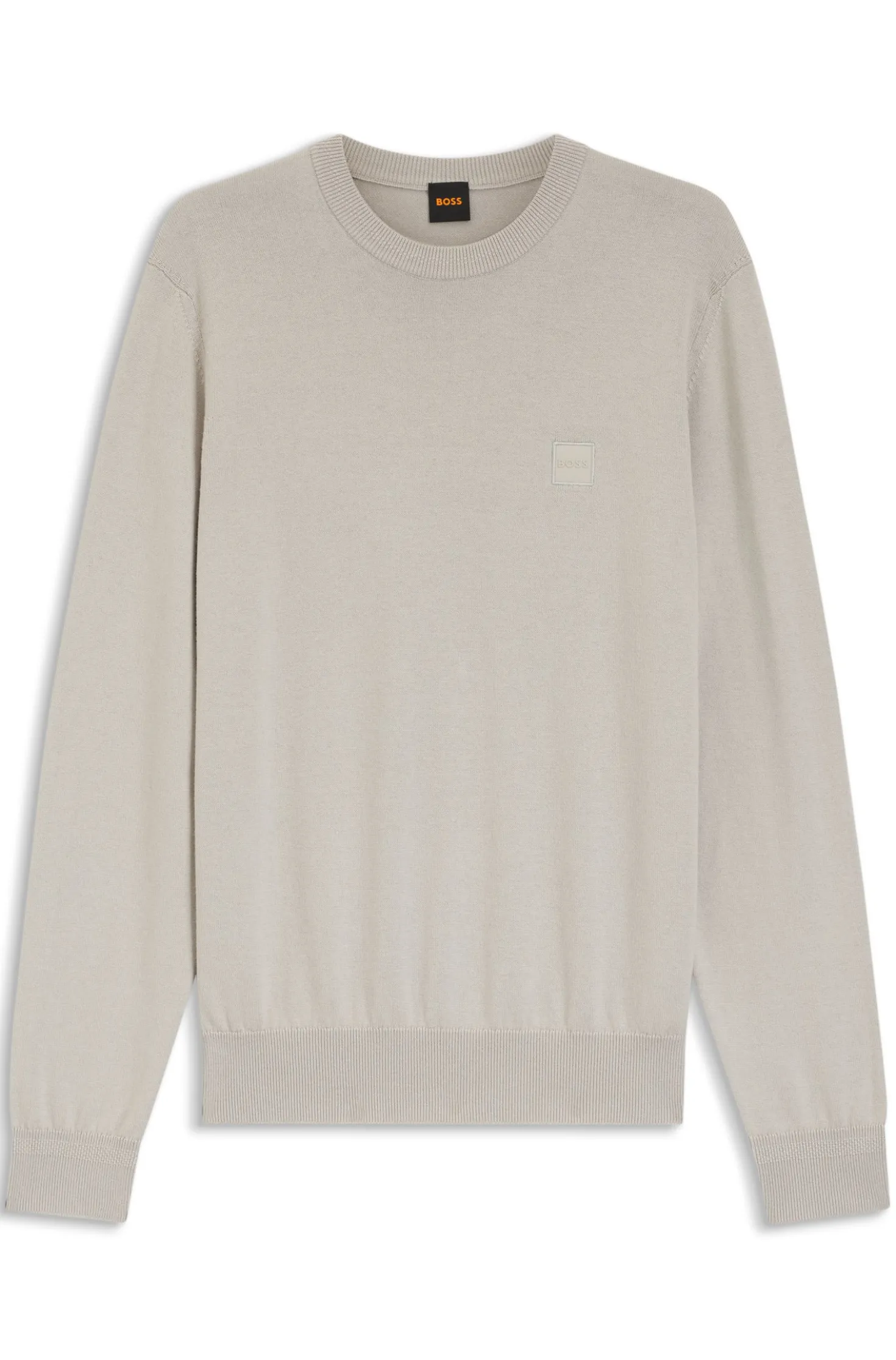 Pullover aus Baumwoll-Mix mit Logo-Patch