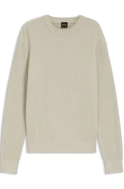 Pullover aus Baumwoll-Mix mit Rippstrick