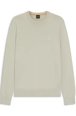 Pullover aus Baumwoll-Mix mit Logo-Patch