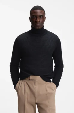 Pullover aus Schurwoll-Mix mit verschiedenen Strukturen