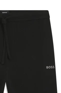 Pyjama-Hose aus Baumwoll-Mix mit gesticktem Logo