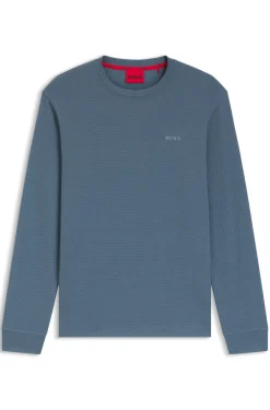 Pyjama-Shirt aus Baumwoll-Mix mit Waffelstruktur