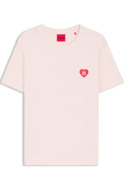 Pyjama-Shirt aus Stretch-Jersey mit Logo-Print