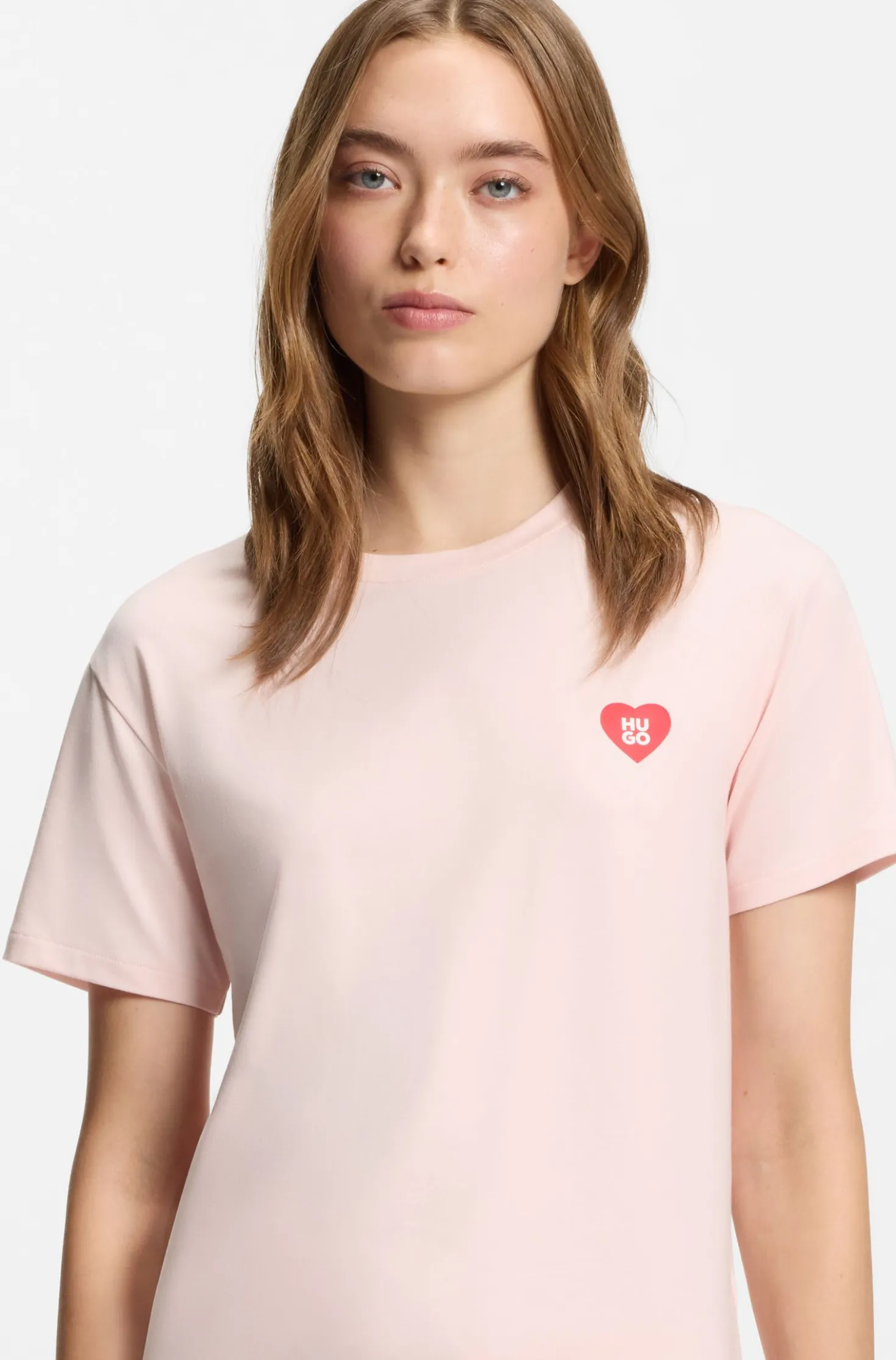 Pyjama-Shirt aus Stretch-Jersey mit Logo-Print