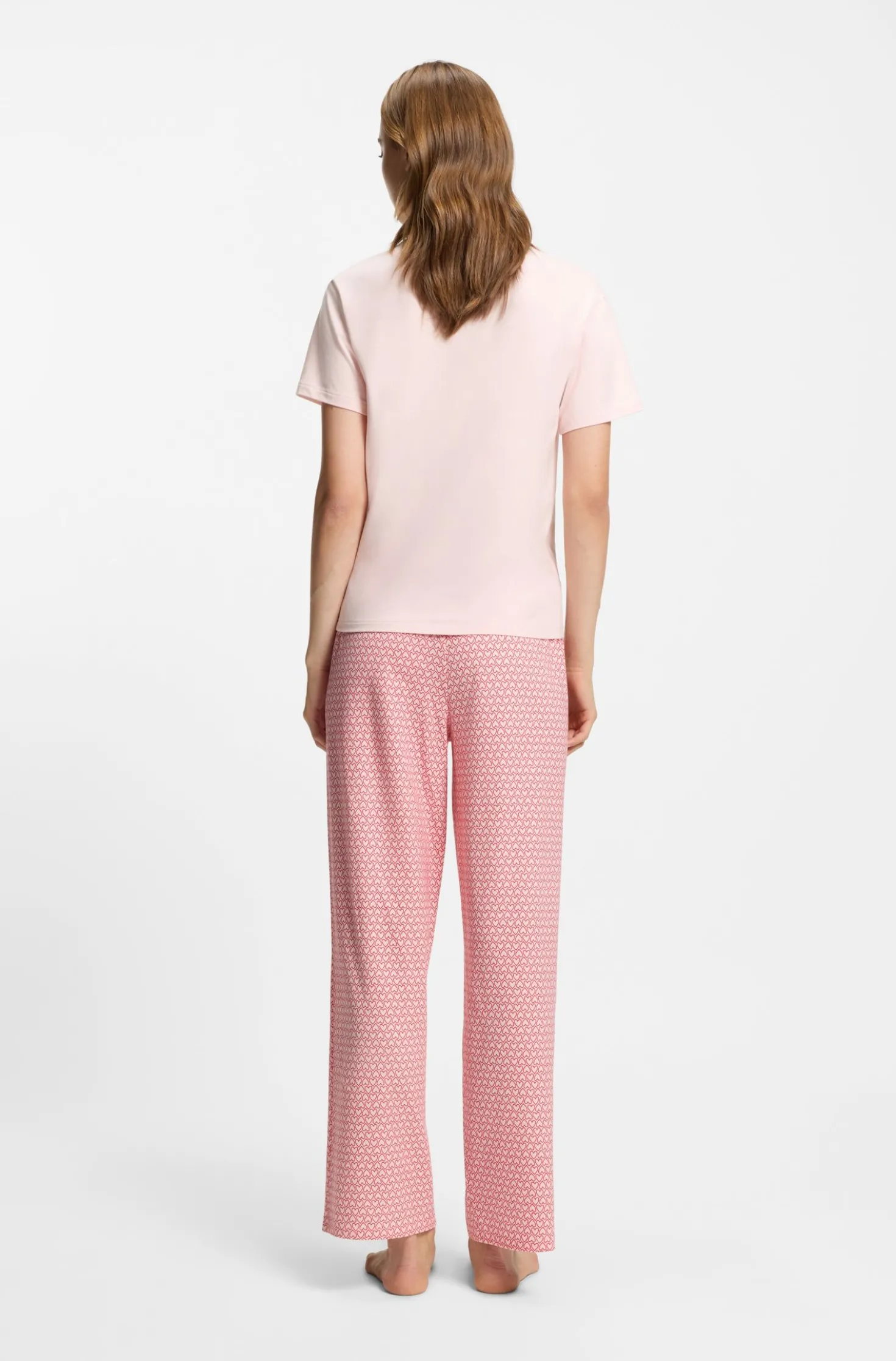 Pyjama-Shirt aus Stretch-Jersey mit Logo-Print