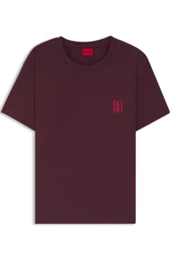 Pyjama-Shirt aus Stretch-Jersey mit Logo-Print