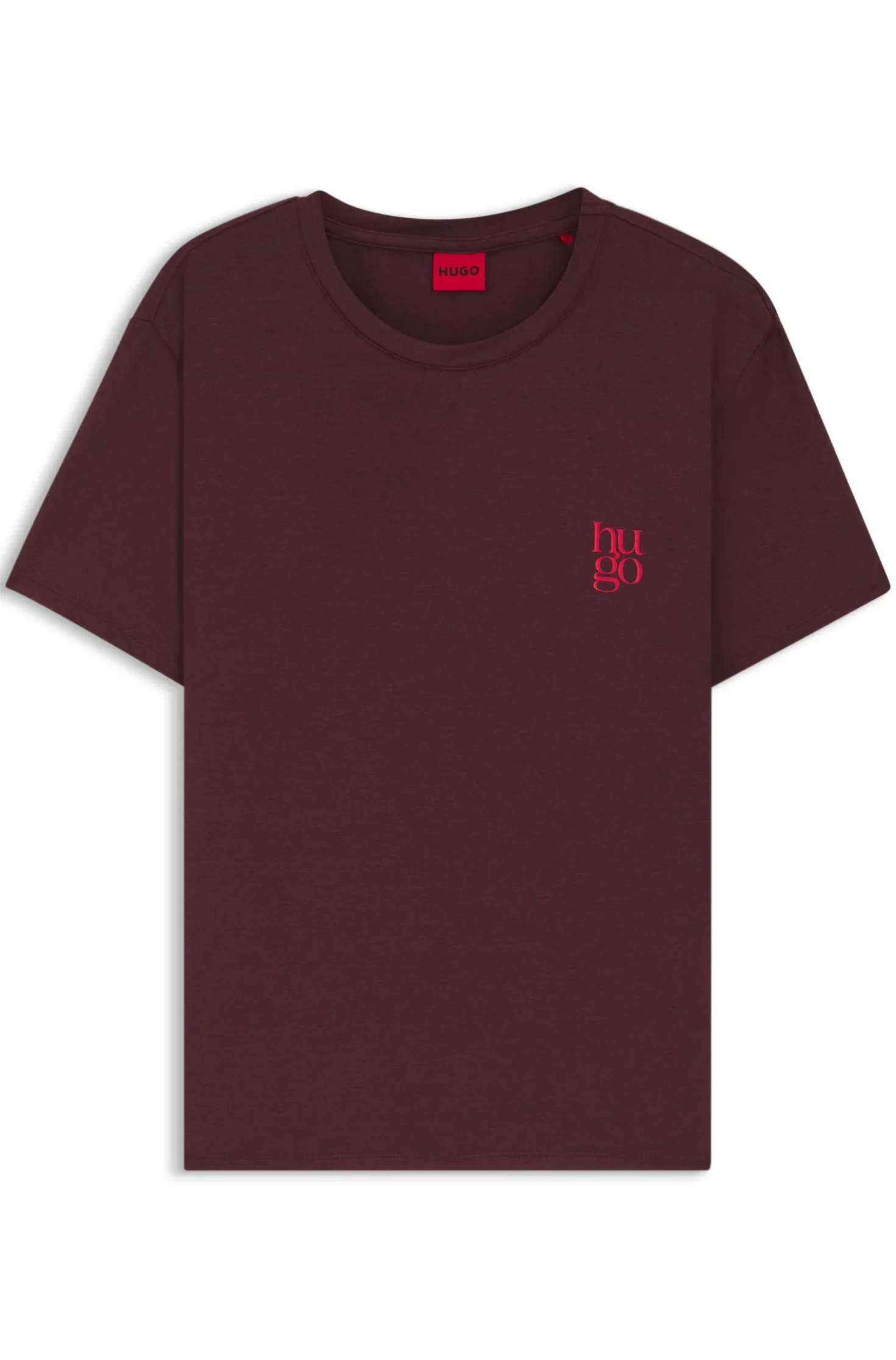 Pyjama-Shirt aus Stretch-Jersey mit Logo-Print