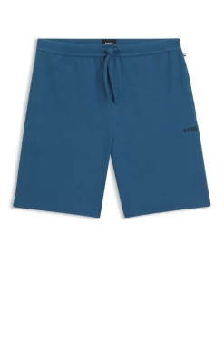 Pyjama-Shorts aus Baumwoll-Mix mit Logo-Stickerei