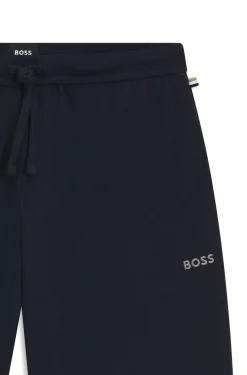 Pyjama-Shorts aus Baumwoll-Mix mit Logo-Stickerei