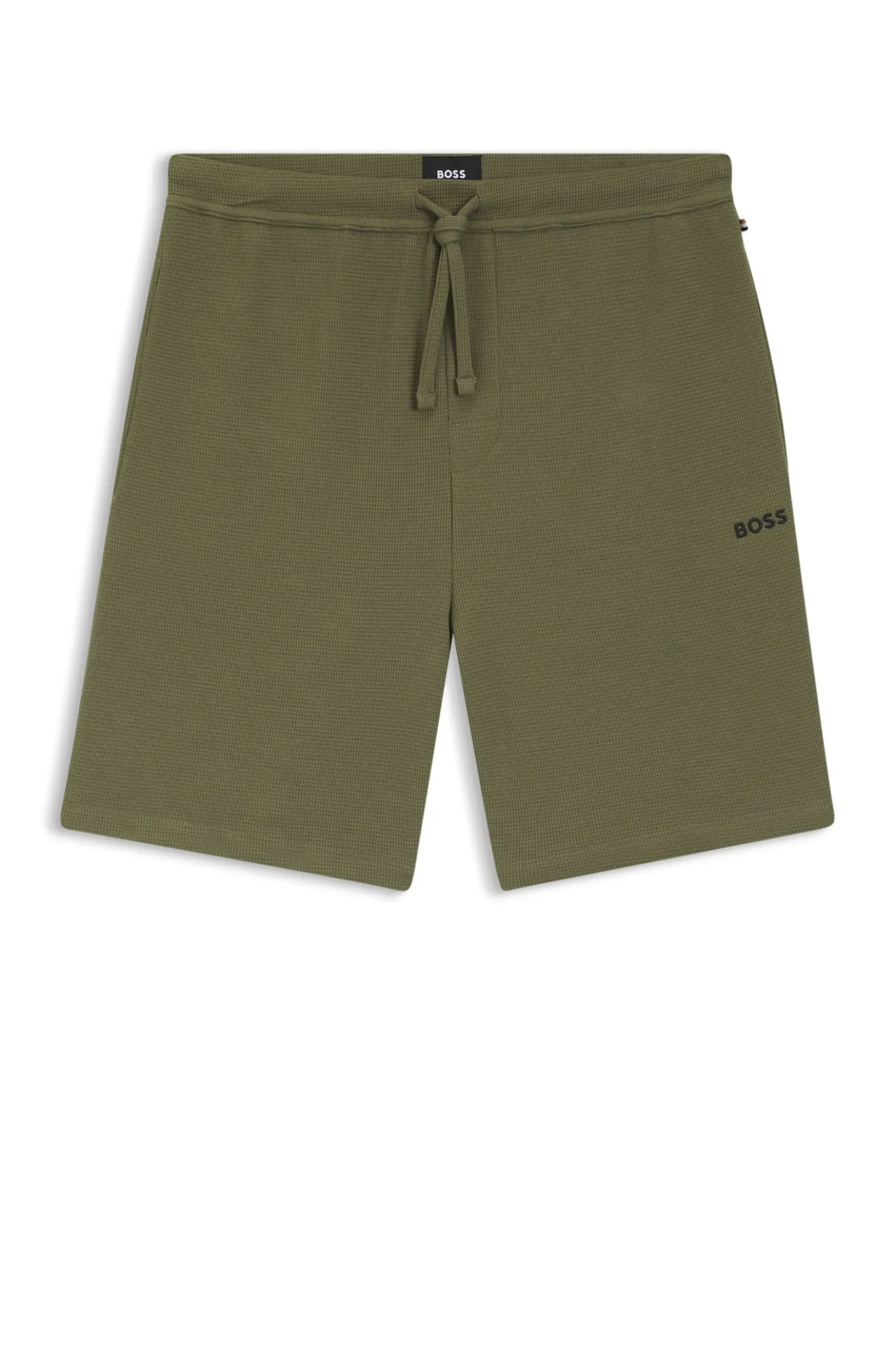 Pyjama-Shorts aus Baumwoll-Mix mit Logo-Stickerei
