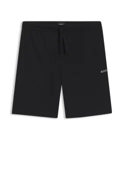 Pyjama-Shorts aus Baumwoll-Mix mit Logo-Stickerei