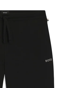 Pyjama-Shorts aus Baumwoll-Mix mit Logo-Stickerei