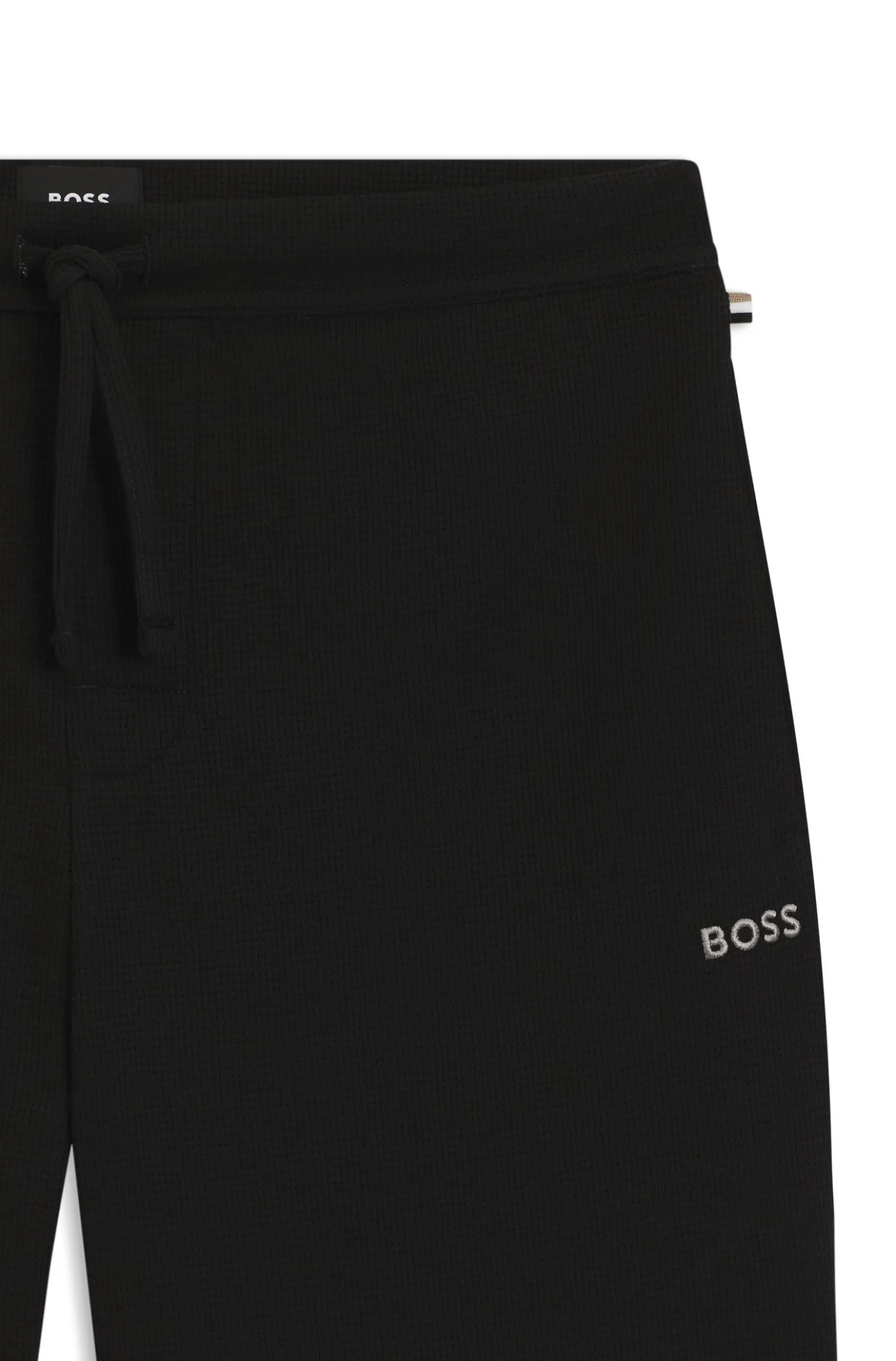 Pyjama-Shorts aus Baumwoll-Mix mit Logo-Stickerei
