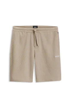 Pyjama-Shorts aus Baumwoll-Mix mit Logo-Stickerei