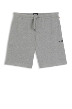 Pyjama-Shorts aus Baumwoll-Mix mit Logo-Stickerei