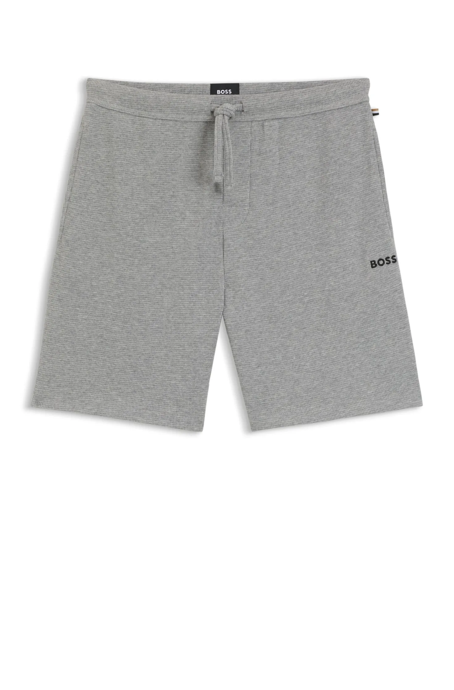 Pyjama-Shorts aus Baumwoll-Mix mit Logo-Stickerei