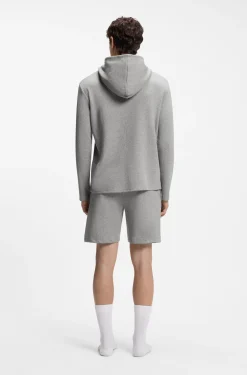 Pyjama-Shorts aus Baumwoll-Mix mit Logo-Stickerei