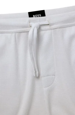 Pyjama-Shorts aus Baumwoll-Mix mit Logo-Stickerei
