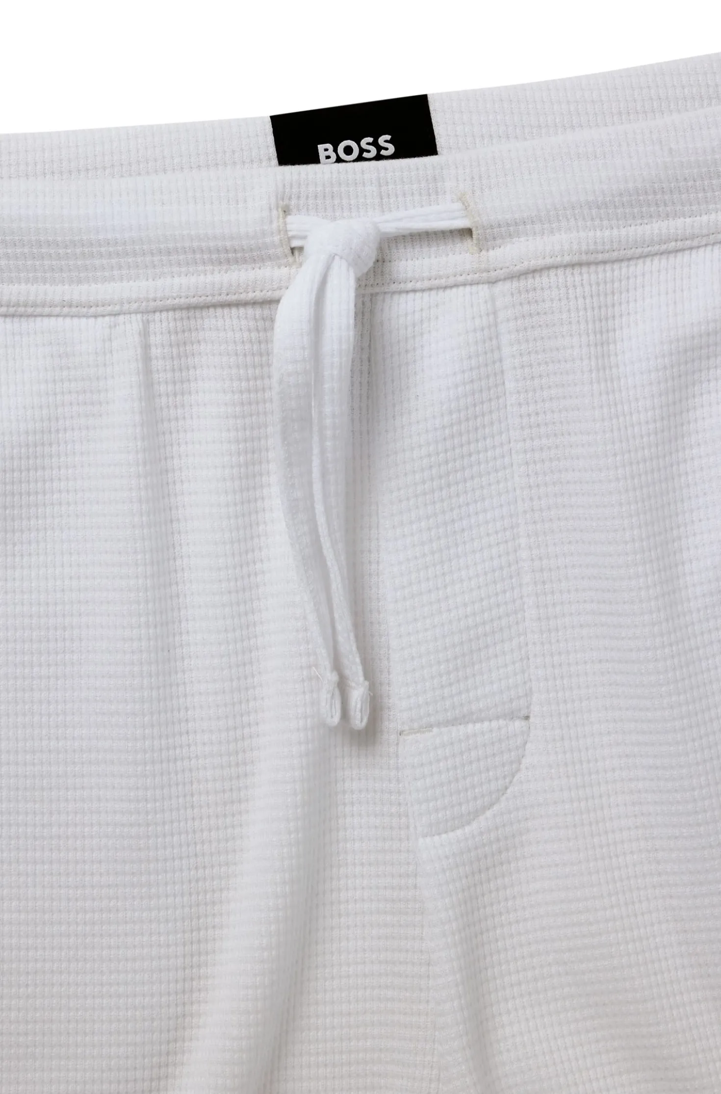 Pyjama-Shorts aus Baumwoll-Mix mit Logo-Stickerei