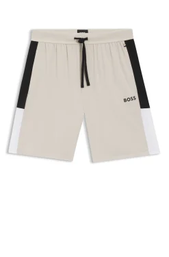 Pyjama-Shorts aus Baumwoll-Mix mit Colorblocking