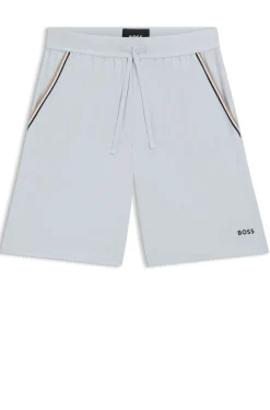 Pyjama-Shorts aus elastischer Baumwolle mit Tape-Details