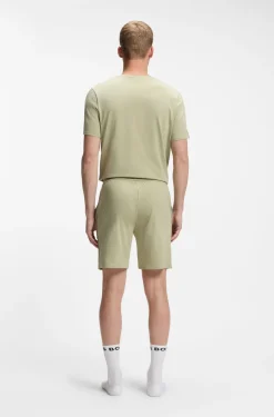Pyjama-Shorts aus elastischer Baumwolle mit Signature-Streifen-Details
