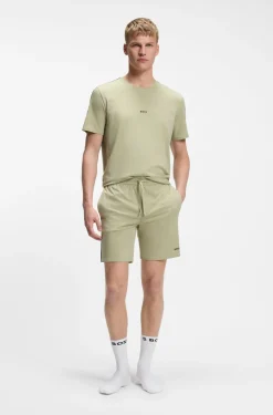 Pyjama-Shorts aus elastischer Baumwolle mit Signature-Streifen-Details