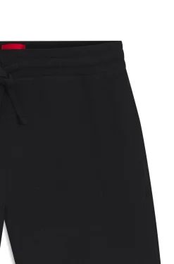 Pyjama-Shorts mit Waffelstruktur und Logo-Stickerei
