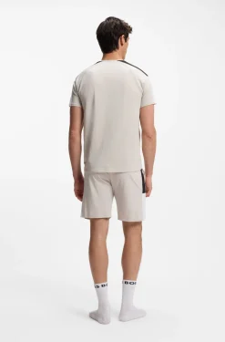 Pyjama-T-Shirt aus Baumwoll-Mix mit Colour-Block-Design