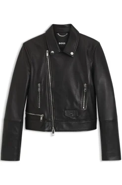 Regular-Fit Bikerjacke aus Leder