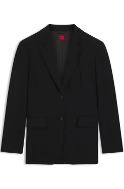 Regular-Fit Blazer aus Stretch-Crêpe