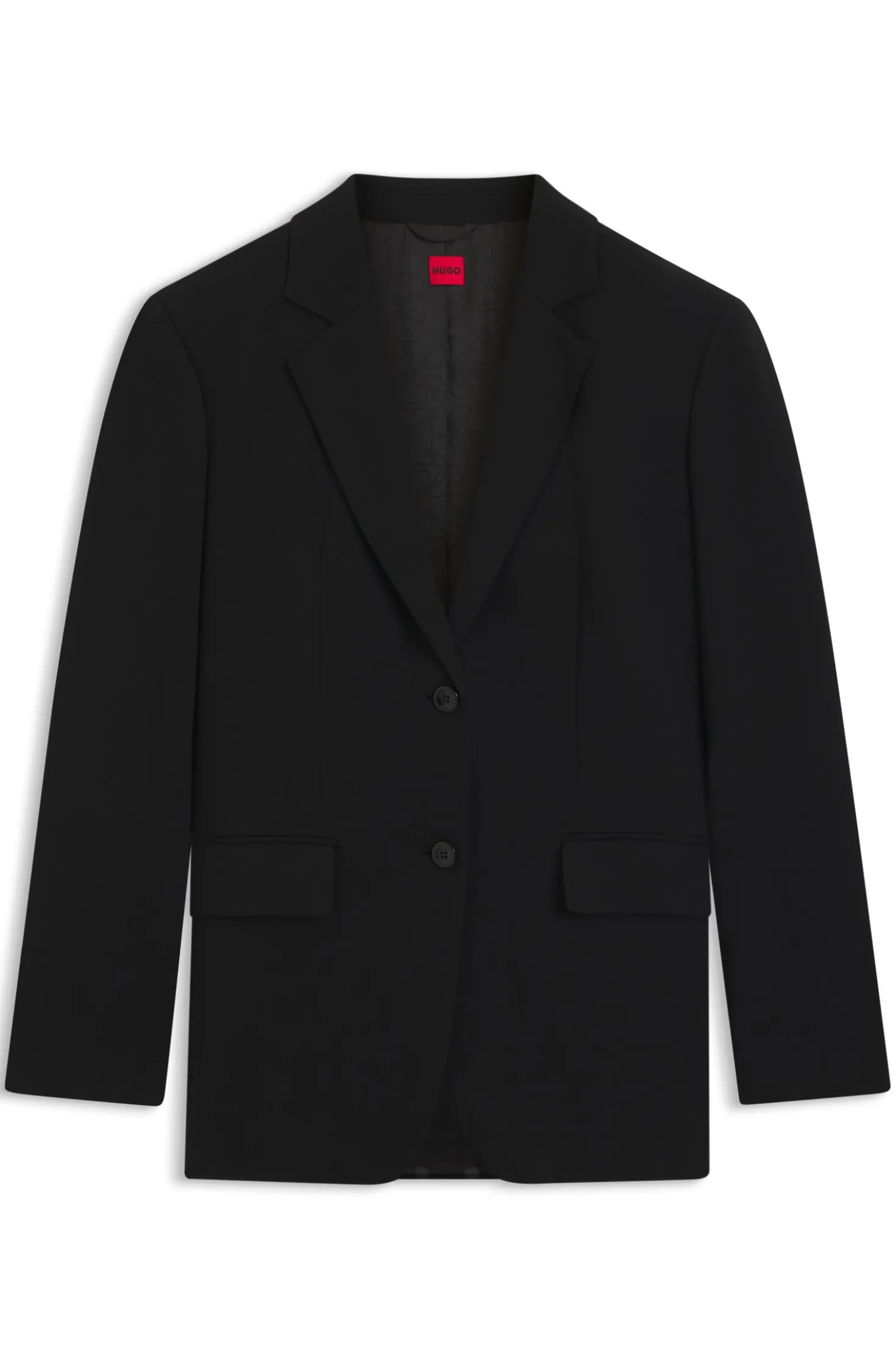 Regular-Fit Blazer aus Stretch-Crêpe