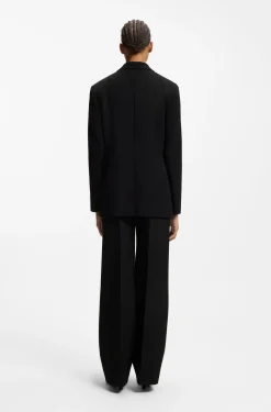 Regular-Fit Blazer aus Stretch-Crêpe