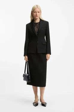 Regular-Fit Blazer aus Stretch-Twill