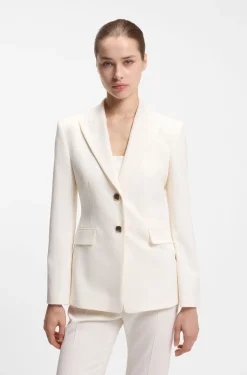 Regular-Fit Blazer mit Knöpfen in Goldoptik