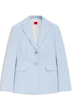 Regular-Fit Blazer mit Knöpfen in Goldoptik