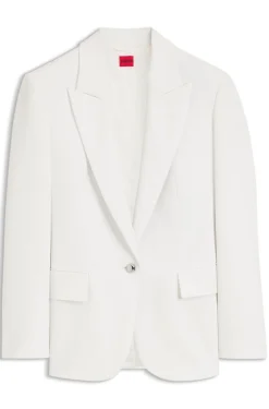 Regular-Fit Blazer mit Metallknopf