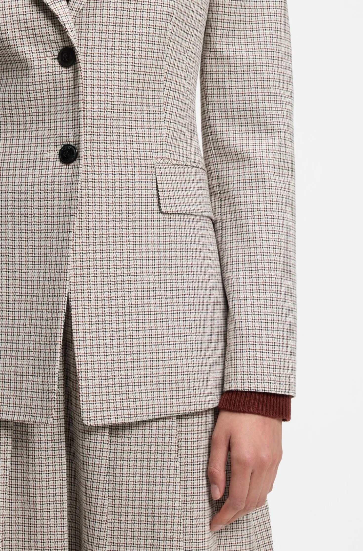 Regular-Fit Blazer mit Mikro-Karo