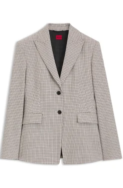 Regular-Fit Blazer mit Mikro-Karo