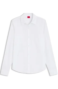 Regular-Fit Bluse aus Baumwoll-Popeline