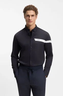 Regular-Fit Hemd aus Baumwoll-Jersey