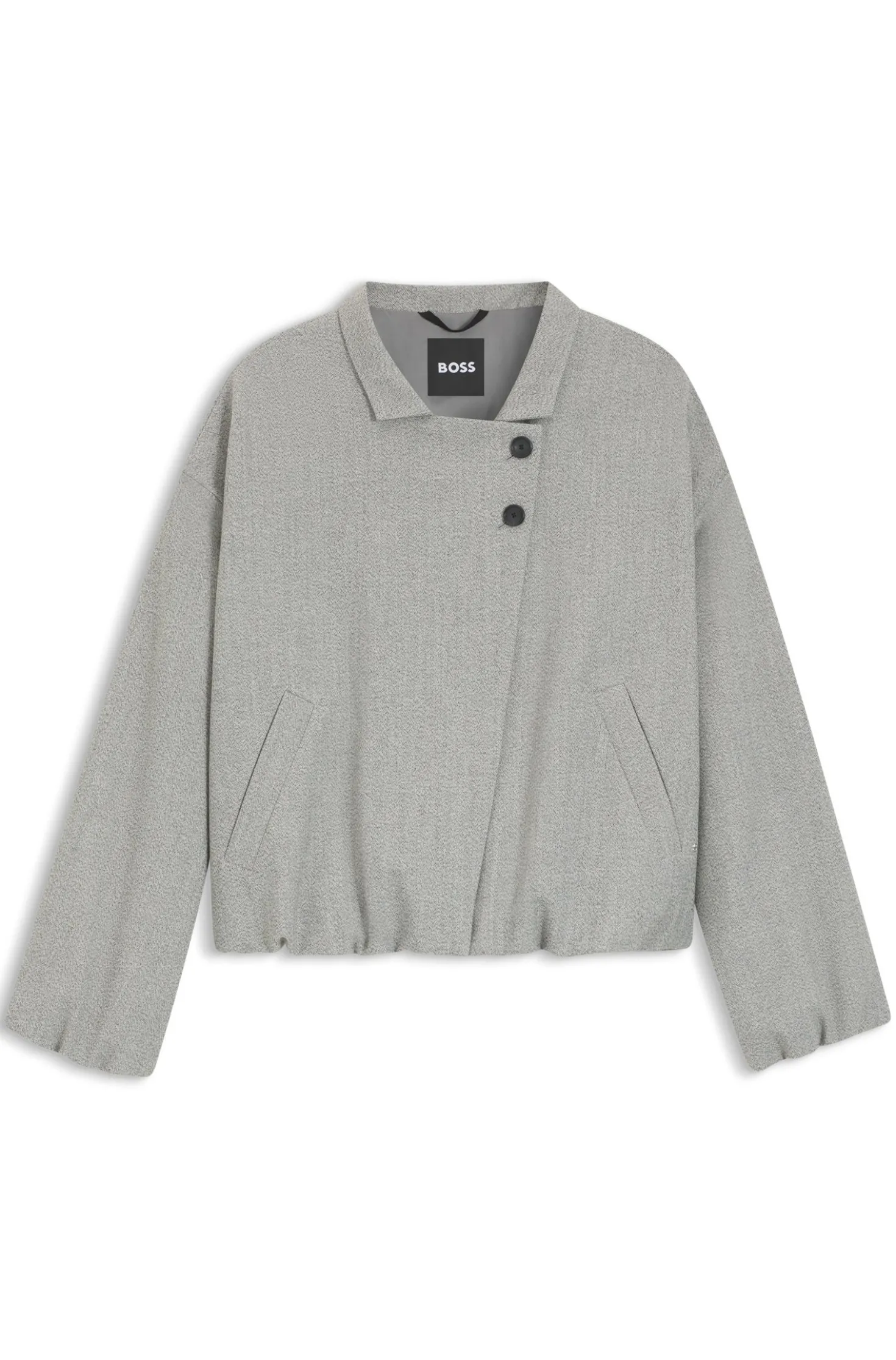 Regular-Fit Jacke aus Stretch-Gewebe mit Sharkskin-Struktur