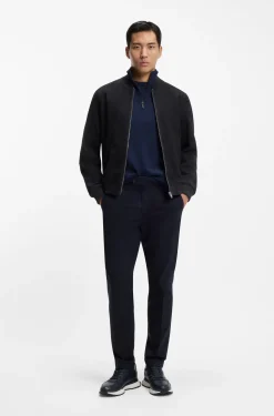 Regular-Fit Jacke aus Veloursleder