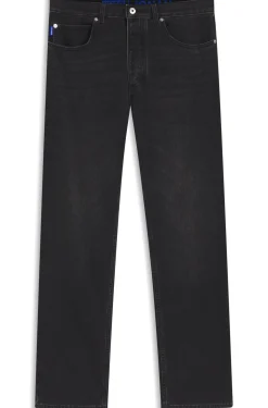 Regular-Fit Jeans aus dunkelgrauem Denim