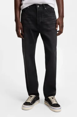 Regular-Fit Jeans aus dunkelgrauem Denim